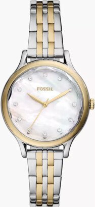 Fossil Outlet Laney Three-Hand Two-Tone Stainless Steel Watch