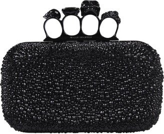 Four Ring Skull Detailed Clutch Bag-AA