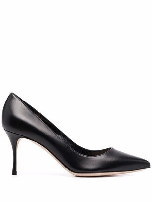 Godiva 75mm polished-finish pumps