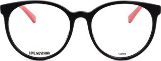Love Moschino Eyewear Oval Frame Glasses