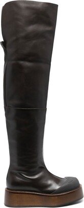 Irenne thigh-high platform boots