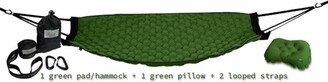 Pammock Sleeping Pad/ Inflatable Hammock with Inflatable Pillow and Hammock Straps