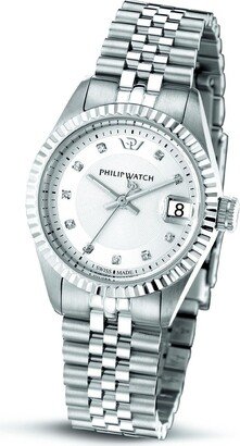 Philip Watch CARIBE 31mm LADY 3H S/WHI W/DIAM DIAL BR