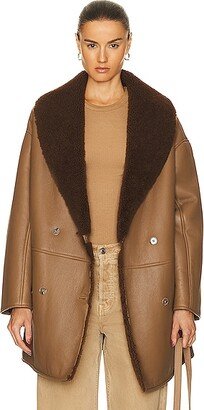 Namo Shearling Coat in Brown