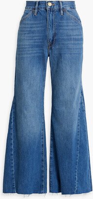 Le Baggy Palazzo cropped mid-rise wide-leg jeans