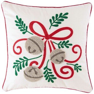 Jingle Bow Pillow, 18 x 18