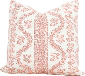 Decorative Pillow Cover Sister Parish Dolly in Blush Pink Cover, Toss Pillow, Accent Throw Light Salmon