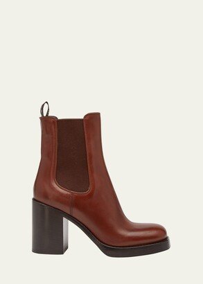 Leather Heeled Chelsea Boots-AA