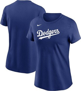 Women's Royal Los Angeles Dodgers Wordmark T-shirt