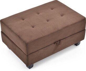 Galan Chocolate Storage Ottoman