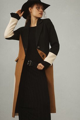 Wavy Colorblock Coat Jacket