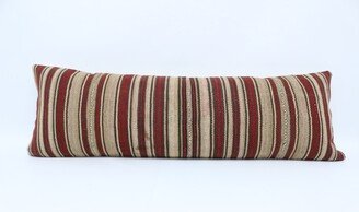 Kilim Pillows, Pillow Cover, Red Case, Striped Cushion, Nomadic Cushion Traditional 1218