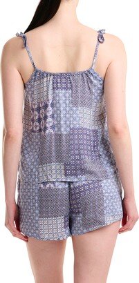 Patchwork Camisole & Shorts Pajamas