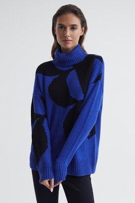 Wool-Cashmere Bloom Logo Roll Neck Jumper