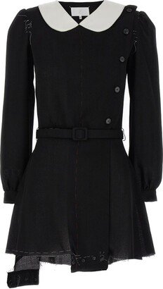 Long Sleeved Belted Dress