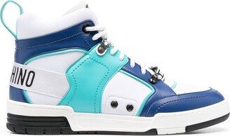 Colour-Block High-Top Sneakers-AE