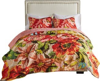 Dahl 2 Piece Twin Quilt Set with Pillow Sham, Polyester Fill, Multicolor