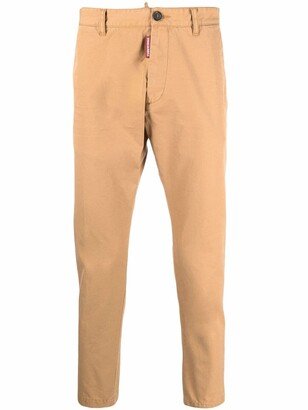 Mid-Rise Straight-Leg Trousers-CK