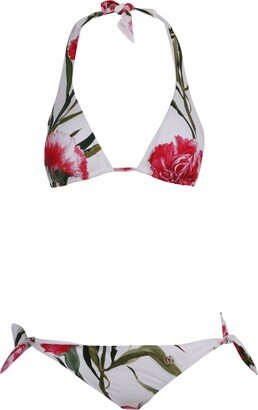 Floral-print Triangle Bikini Set