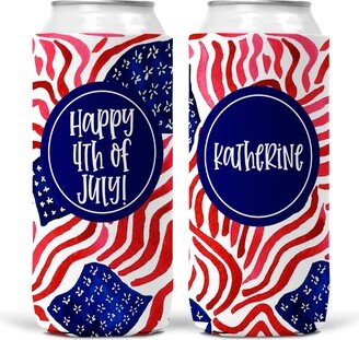 Party Huggers Patriotic Bachelorette Or Birthday Can Coolers Slim Beach Girl's Weekend Favors Personalized July 4Th Favors