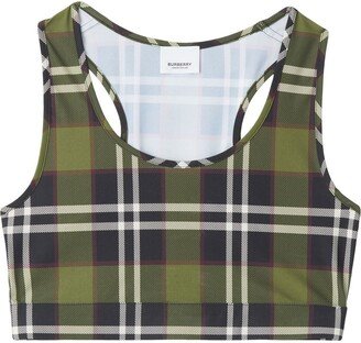 Vintage Check crop top