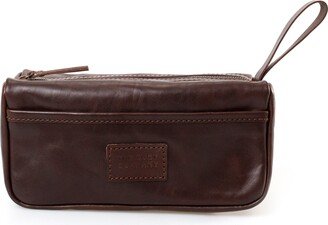 The Dust Company Leather Dopp Kit In Cuoio Havana