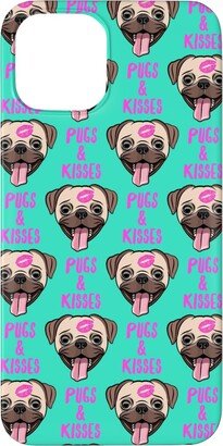 Custom Iphone Cases: Pugs & Kisses - Cute Pug Dog - Teal Phone Case, Silicone Liner Case, Matte, Iphone 11 Pro, Green