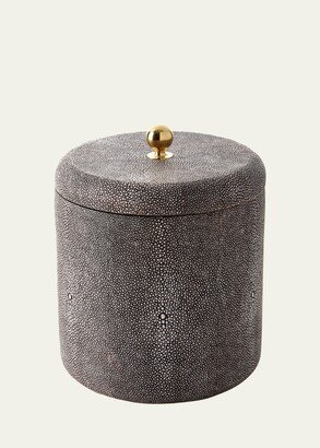 Faux-Shagreen Ice Bucket, Chocolate-AA