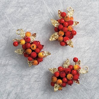 Winterberry Jeweled Ornaments, Set of Three