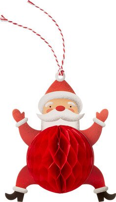 Gift Topper Santa Expandable Red Set of 6