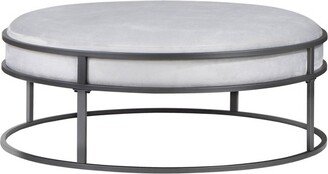 39.5 Greenbank Round Cushioned Ottoman - HOMES: Inside + Out