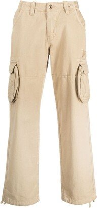 Tapered-Leg Logo-Patch Trousers