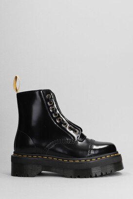 Sinclair Combat Boots In Black Leather-AA