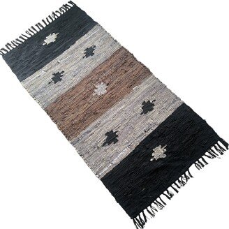 Leather Hearth Rug For Fireplace Fireproof Mat Stars