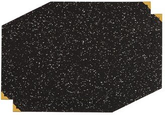 Black Polygon Placement Mat Set