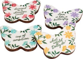 Dolly Parton Butterfly Coasters, Set of 4