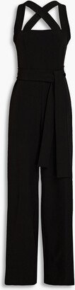 Leia stretch-crepe wide-leg jumpsuit