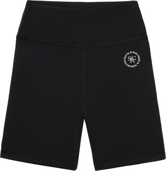 N.02 embroidered-logo shorts