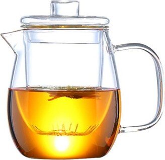 stovetop & Microwave Safe Borosilicate Glass Teapot | 20 Fl. Oz/600 Ml With Removable Loose Tea Infuser