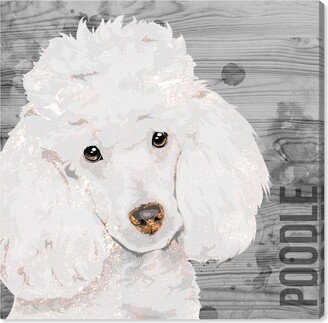 Paint Dog Portrait Giclee Art Print on Gallery Wrap Canvas