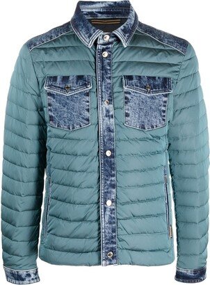 Long-Sleeve Denim Padded Jacket