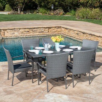 Delani 7-piece Outdoor Wicker Dining Set