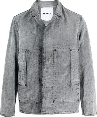 Concealed-Fastening Denim Cotton Jacket