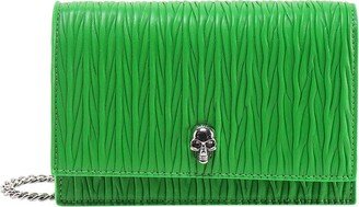 Skull Detailed Chain-Linked Crossbody Bag