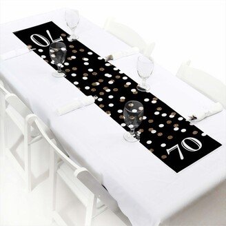 Big Dot Of Happiness Adult 70th Birthday - Gold - Petite Party Paper Table Runner - 12 x 60 inches