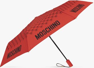 Folding Umbrella With Logo Unisex - Red