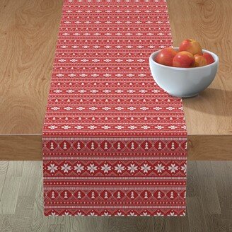 Table Runners: Nordic Sweater - Red Table Runner, 72X16, Red