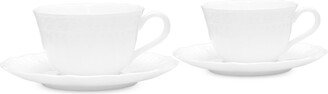 Cher Blanc Cup & Saucer Set/2 ,