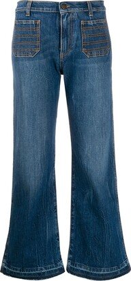 Cropped Flare Jeans-AA