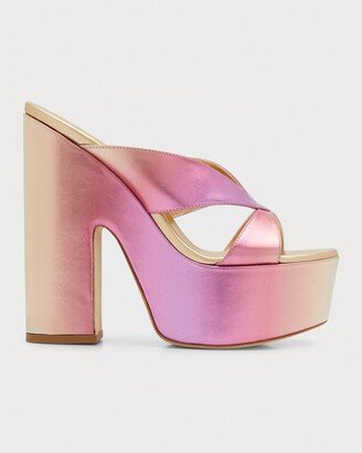 Miami Sohigh Ombre Crisscross Platform Sandals